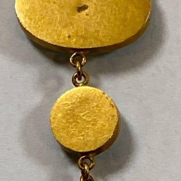 20 k gold turquoise pearl beaded pendant necklace - Picture 10 of 12